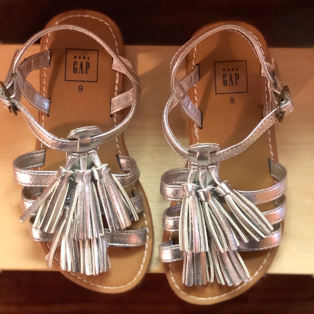 Gold Tassel Sandals